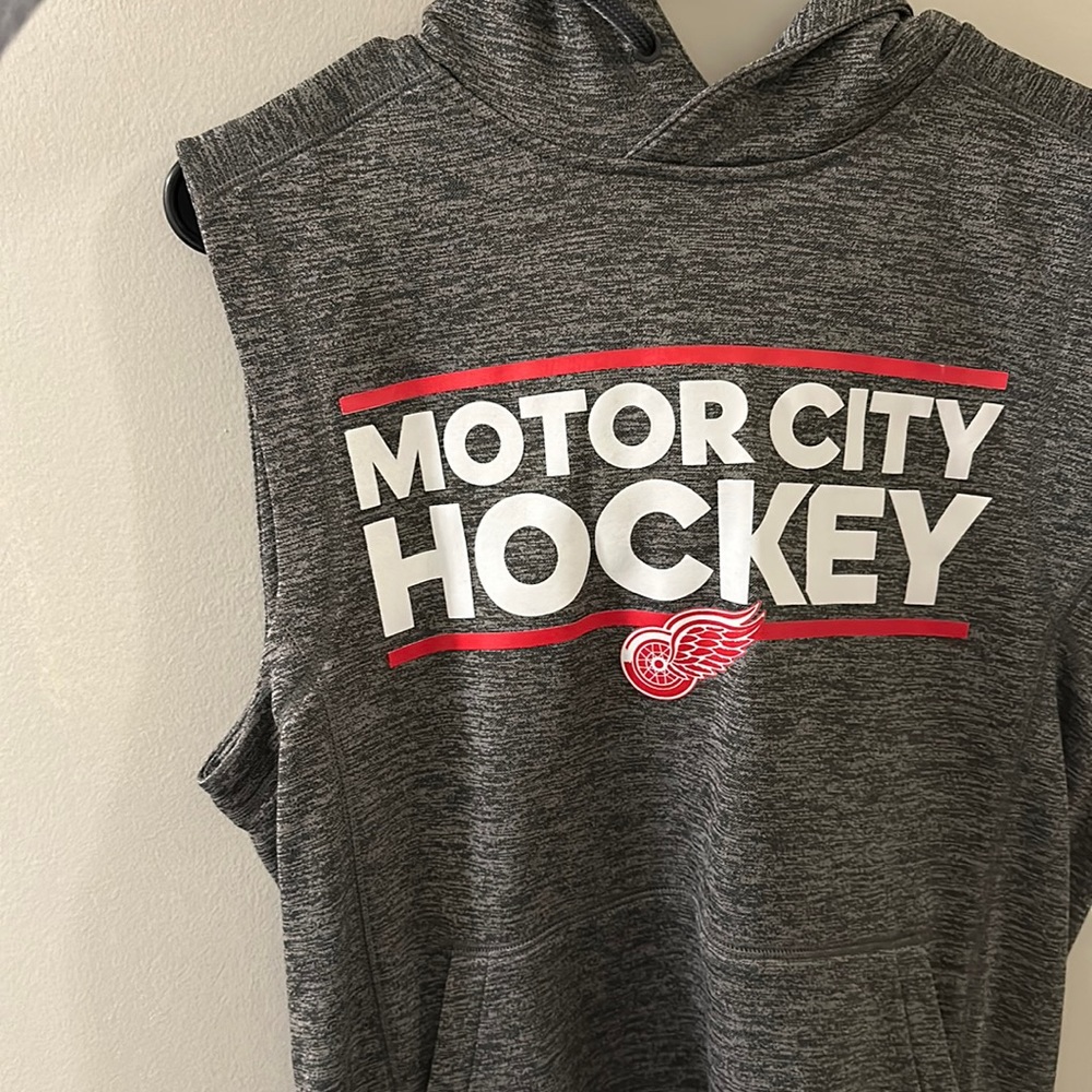 Brand New Red Wings Sleeveless Hoodie